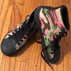 Straye high top shoes.